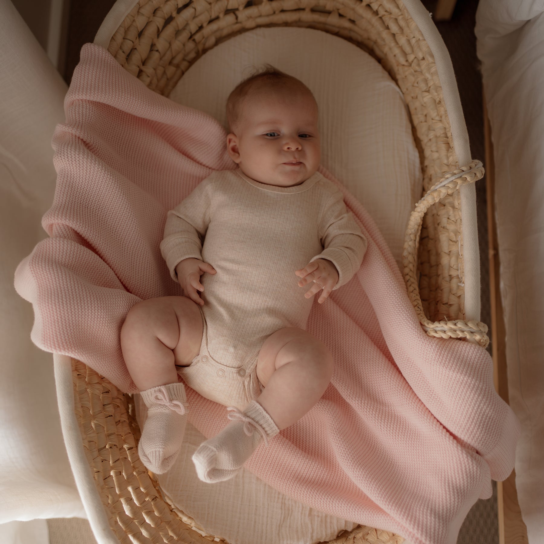 Classic Knit Blankie - Blush