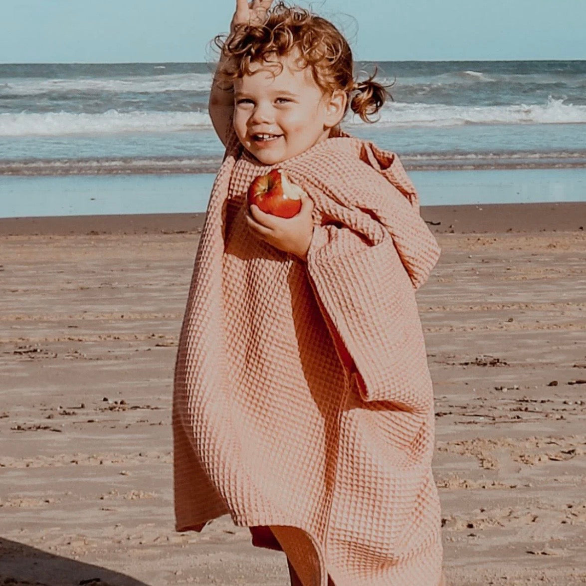 Beach Blankie Poncho - Coral