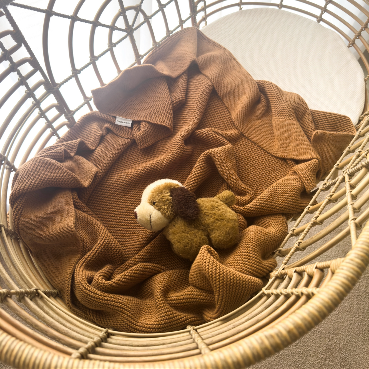 Classic Knit Blankie - Mocha