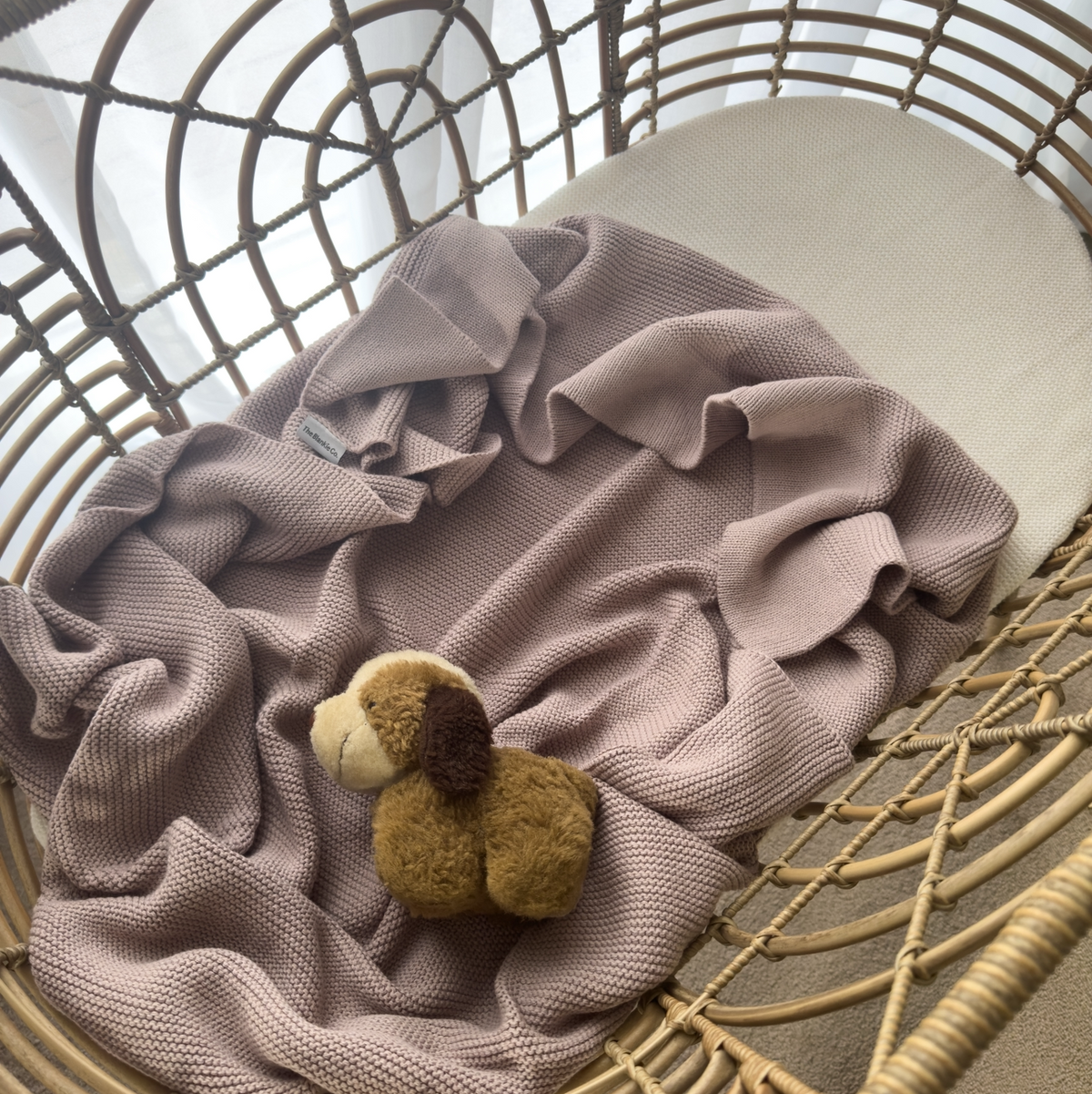 Classic Knit Blankie - Dusty Lilac