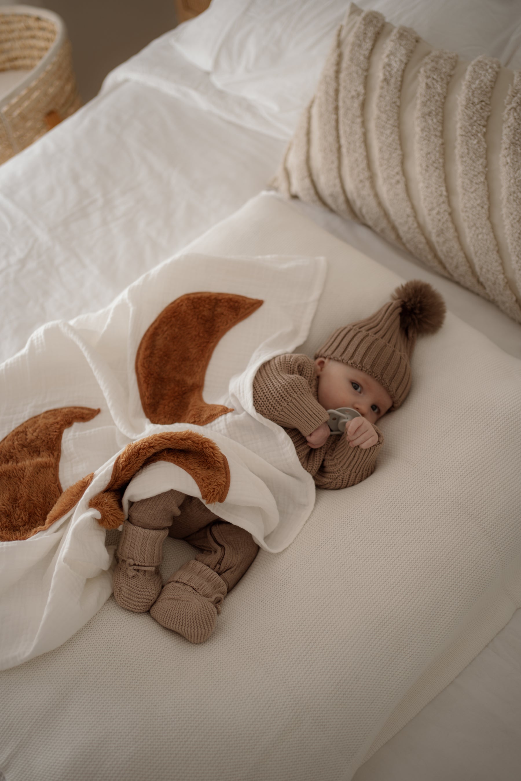 Plush Embroidered Muslin Blankie