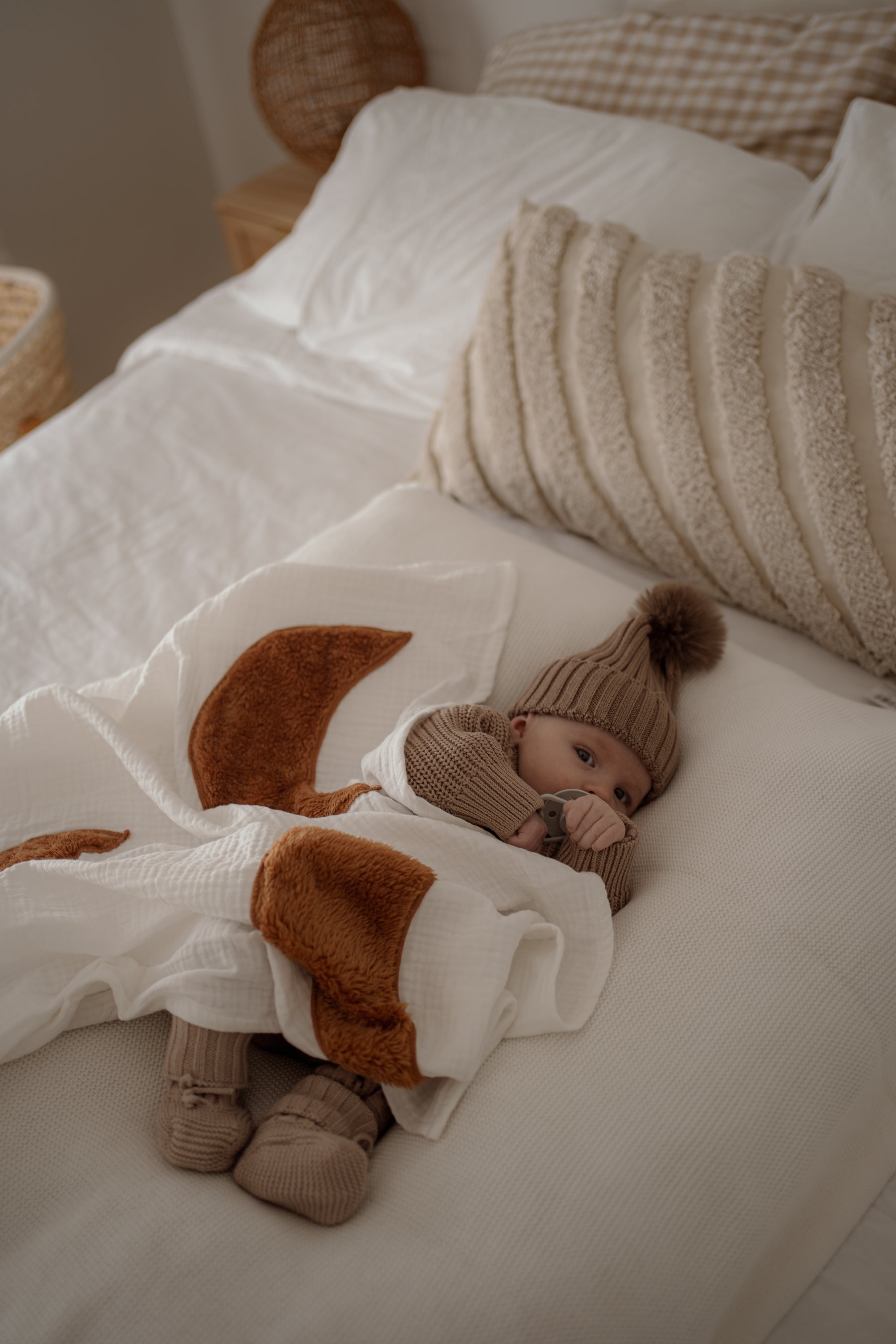 Plush Embroidered Muslin Blankie