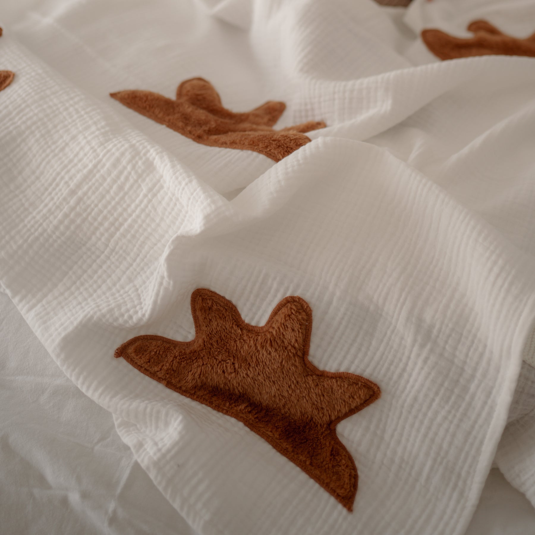Plush Embroidered Muslin Blankie