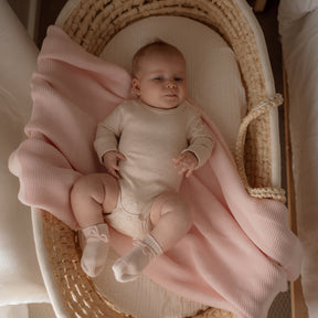 Classic Knit Blankie - Blush