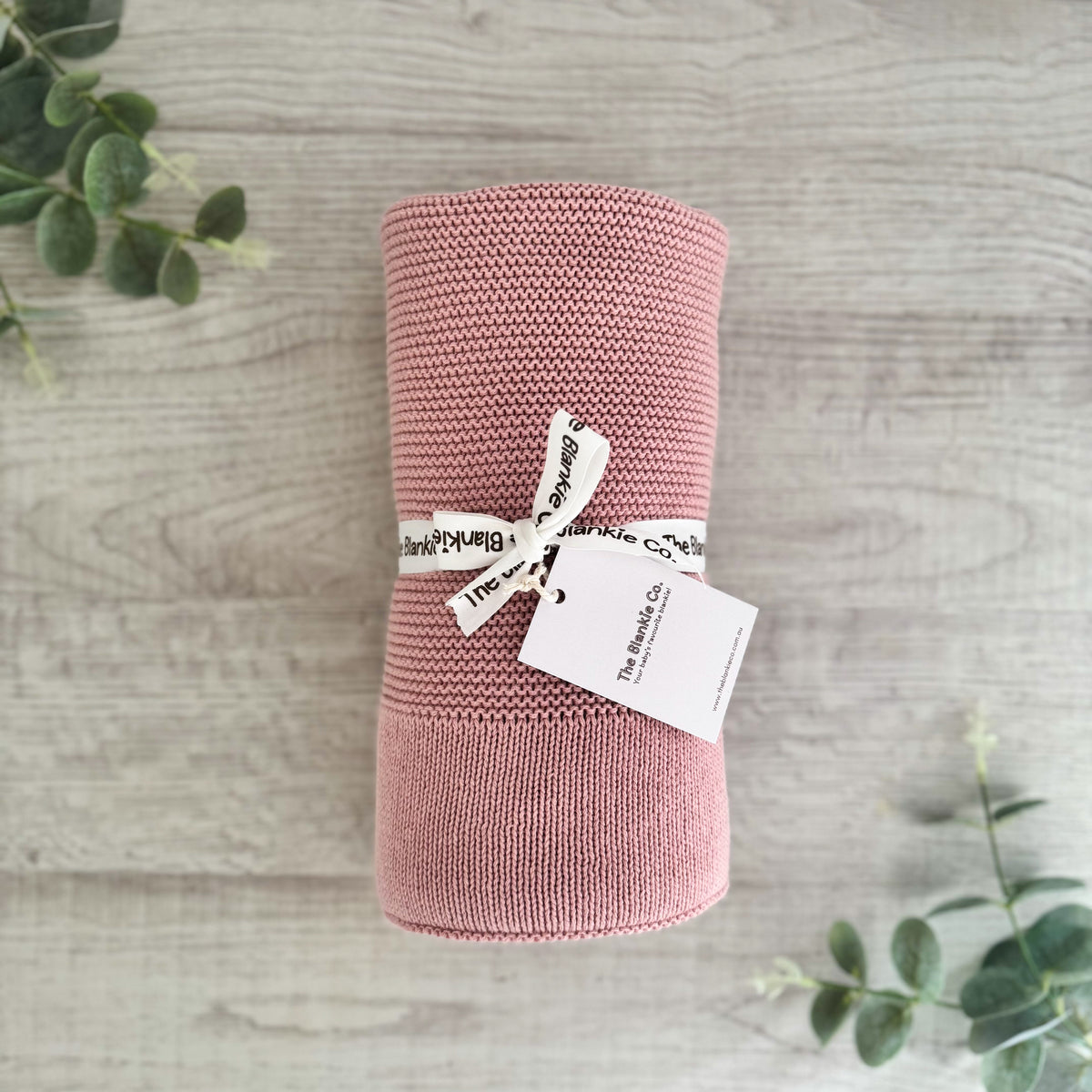 Classic Knit Blankie - Dusty Rose
