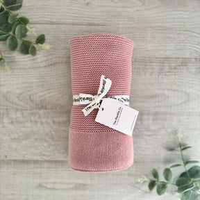 Classic Knit Blankie - Dusty Rose