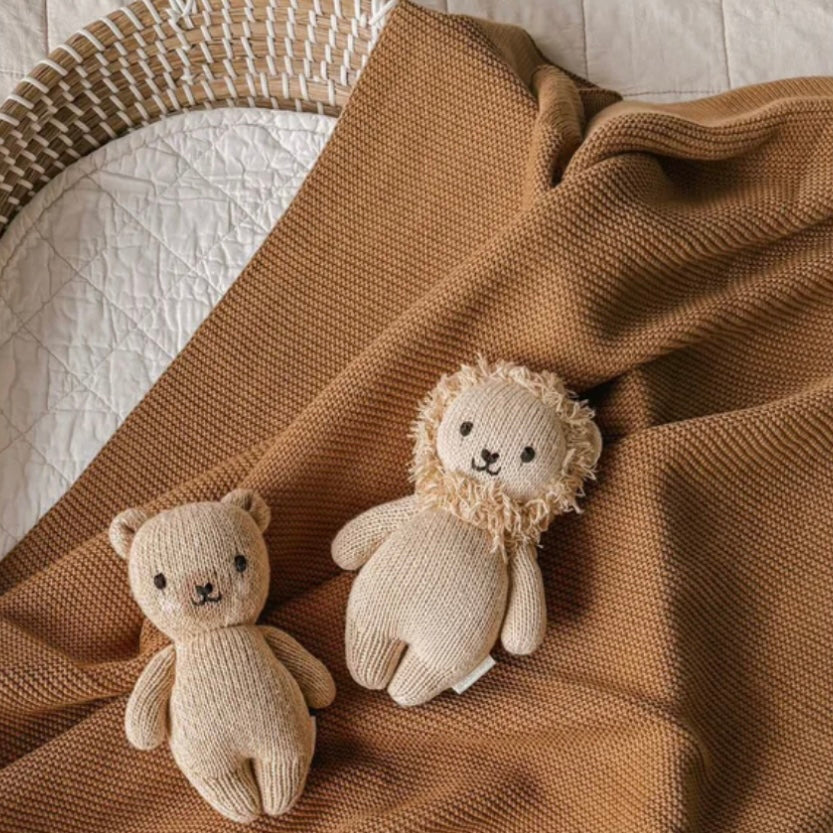 Classic Knit Blankie - Mocha