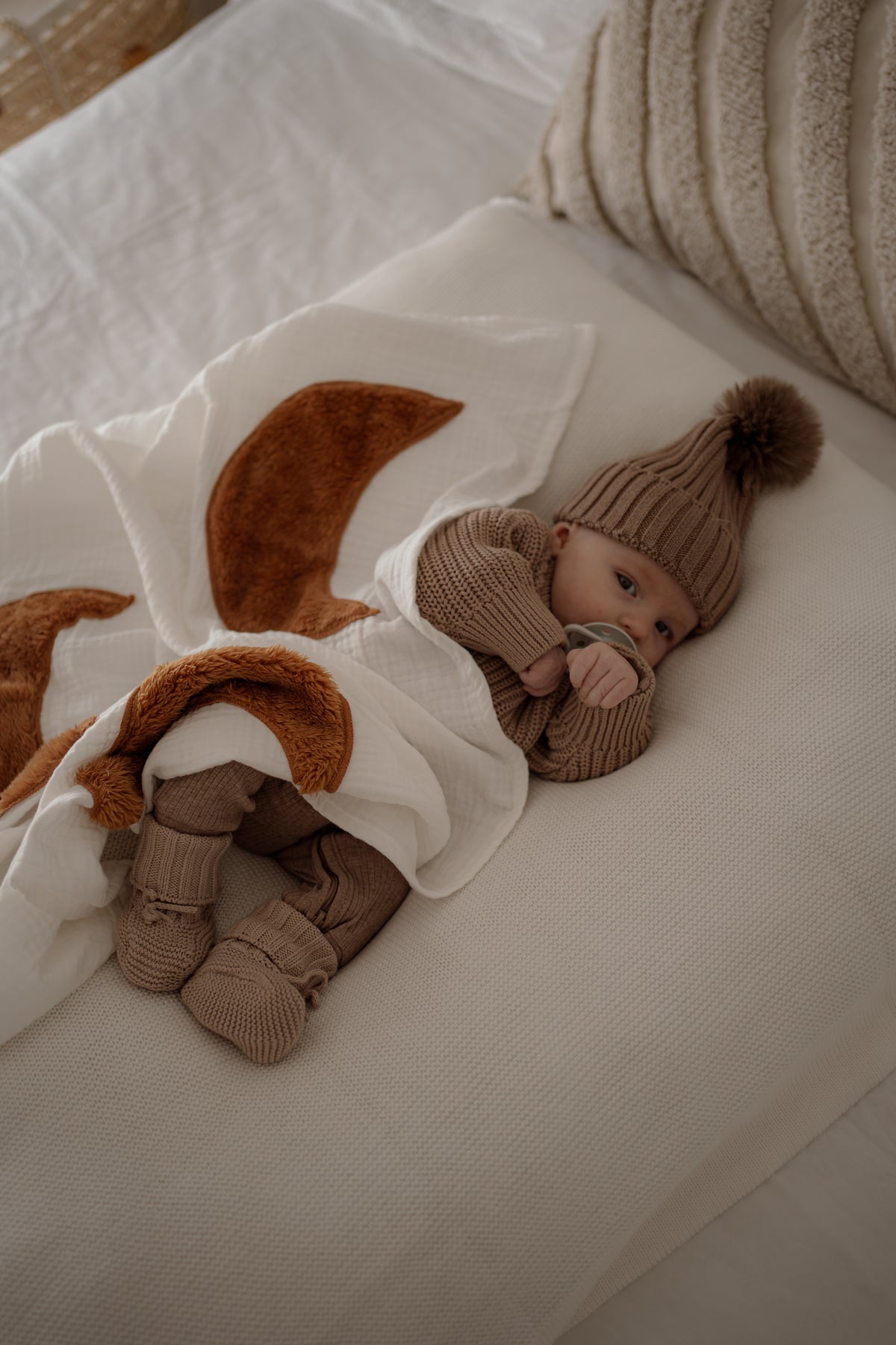 Plush Embroidered Muslin Blankie