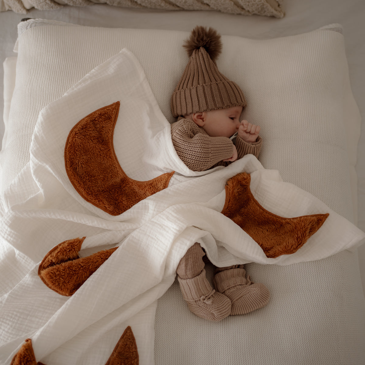 Plush Embroidered Muslin Blankie