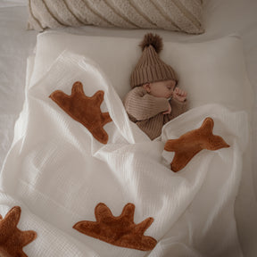 Plush Embroidered Muslin Blankie
